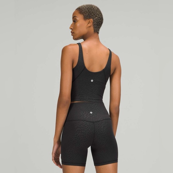 Lululemon Align Tank Top in Jewel Emboss Black Size 2 - Picture 2 of 7